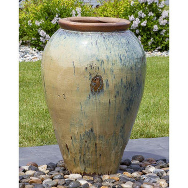 Tuscany FNT40752 Ceramic Triple Vase Complete Fountain Kit Vase Fountain Blue Thumb